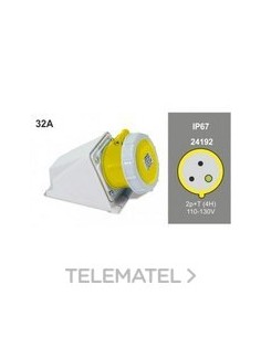 BASE MUR.IP67 11 32A-110/130V 2P+T