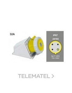 BASE MUR.IP67 11 32A-110/130V 3P+T
