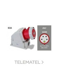 BASE MURAL IP67 63A-400 3P+N+T 6 HORAS