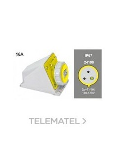 BASE MUR.IP67 11 16A-110/130V 2P+T