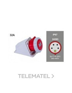 BASE MUR.IP67 32A-380/415V 3P+N+T 11