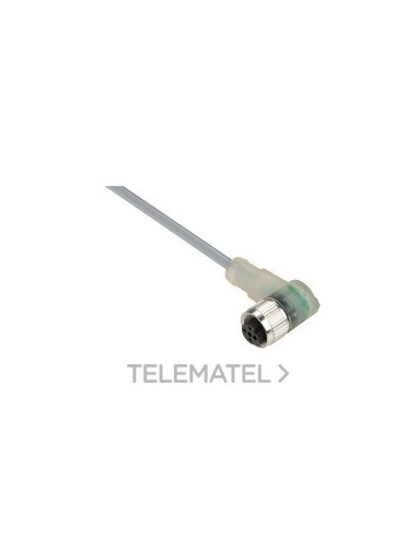 CONECTOR CABLE PVC HEMBRA M12 PNP LED 5m