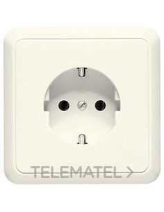 BASE ENCHUFE CON TOMA TIERRA BLANCO