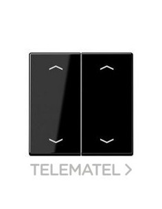 TECLA DOBLE PULSADOR KNX 2 FASES NEGRO