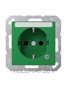 ENCHUFE SCHUKO® INSCRIPCIÓN AS VERDE