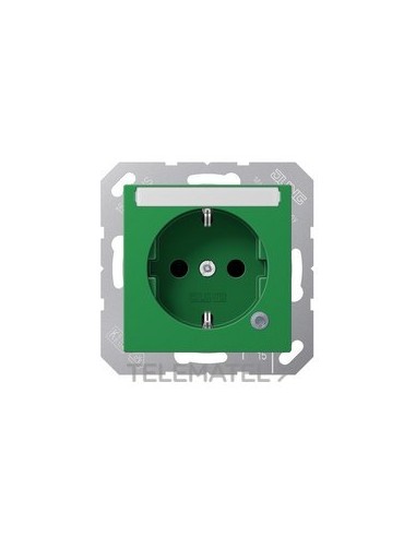 ENCHUFE SCHUKO® INSCRIPCIÓN AS VERDE