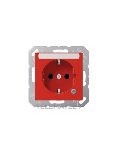 ENCHUFE SCHUKO® INSCRIPCIÓN AS ROJO