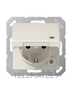 ENCHUFE CON TAPA ABATIBLE AS BLANCO