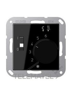 TERMOSTATO SUELO RADIANTE 10A 250V NEGRO