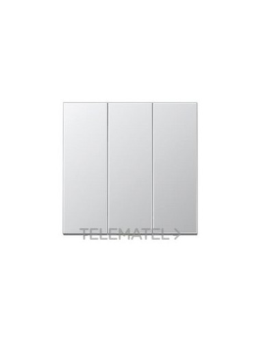 TECLA TRIPLE METÁLICO ALUMINIO