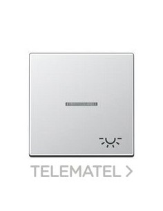 TECLA SIMPLE VISOR SÍMBOLO LUZ ALUMINIO