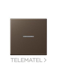 TECLA SIMPLE PULSADOR CON VISOR A MOKKA