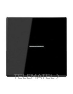 TECLA PULSADOR SIMPLE CON VISOR LS NEGRO