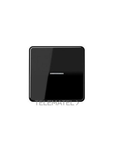 TECLA PULSADOR SIMPLE CON VISOR CD NEGRO