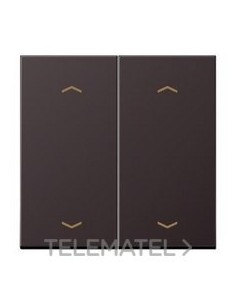 TECLA PULSADOR DOBLE PERSIANA LS DARK