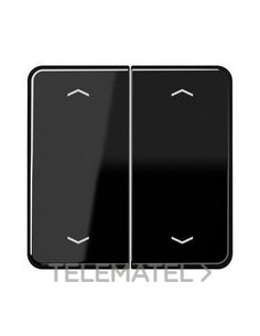 TECLA PULSADOR DOBLE PERSIANA CD NEGRO