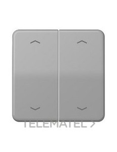 TECLA PULSADOR DOBLE PERSIANA CD GRIS