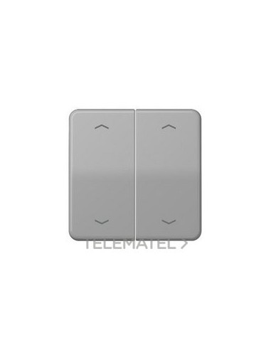 TECLA PULSADOR DOBLE PERSIANA CD GRIS