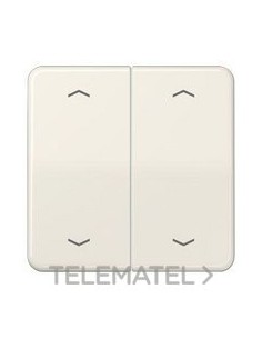 TECLA PULSADOR DOBLE PERSIANA CD BLANCO