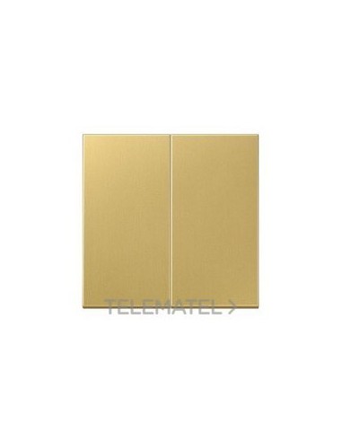 TECLA PULSADOR DOBLE LS LATÓN CLARO