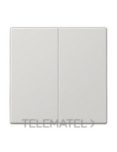 TECLA PULSADOR DOBLE LS GRIS CLARO