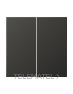 TECLA PULSADOR DOBLE LS ANTRACITA