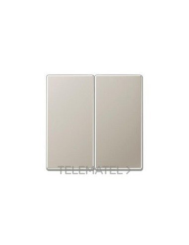 TECLA PULSADOR DOBLE LS ACERO