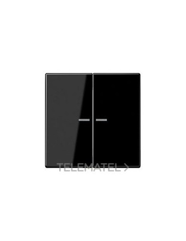 TECLA PULSADOR DOBLE CON VISOR LS NEGRO