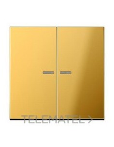 TECLA PULSADOR DOBLE CON VISOR LS DORADO
