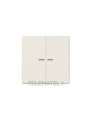 TECLA PULSADOR DOBLE CON VISOR LS BLANCO