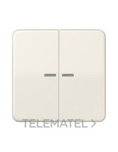 TECLA PULSADOR DOBLE CON VISOR CD BLANCO