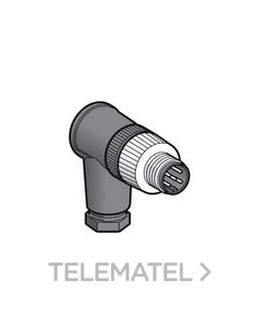 CONECTOR M12 METÁLICO MACHO 90U 5B