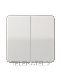 TECLA PULSADOR DOBLE CD GRIS CLARO