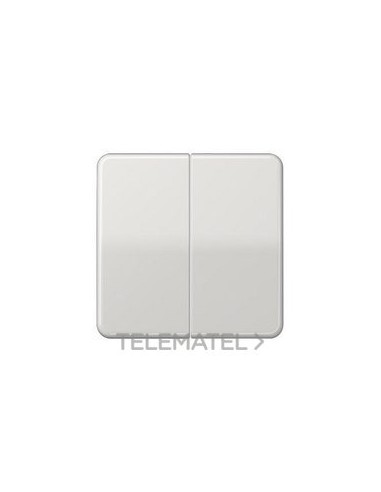 TECLA PULSADOR DOBLE CD GRIS CLARO