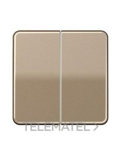 TECLA PULSADOR DOBLE CD BRONCE / ORO