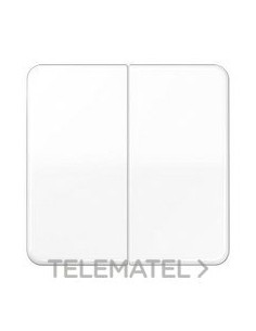 TECLA PULSADOR DOBLE CD BLANCO ALPINO