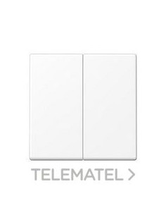 TECLA PULSADOR DOBLE A BLANCO MATE