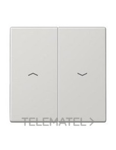 TECLA DOBLE PERSIANA GRIS CLARO