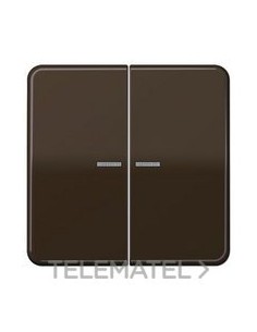 TECLA DOBLE CON VISOR CD MARRÓN