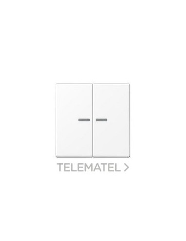 TECLA DOBLE CON VISOR A BLANCO MATE