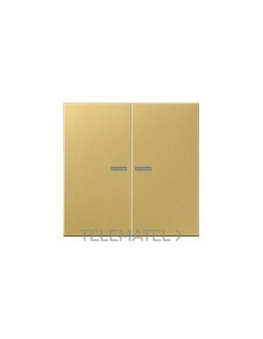 TECLA DOBLE CON 2 VISORES LATÓN CLASSIC