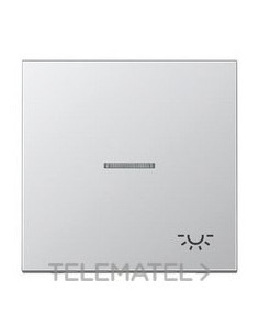 TECLA CON VISOR SÍMBOLO LUZ ALUMINIO