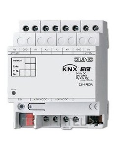 SALIDA ANALOG.KNX 4 CAN.DIN 4 MOD.