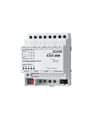 SALIDA ANALOG.KNX 4 CAN.DIN 4 MOD.