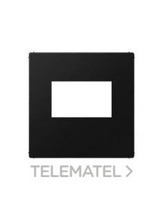 PLACA TOMA USB A NEGRO MATE