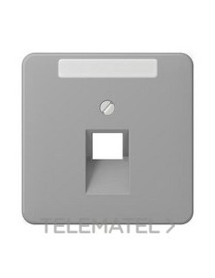 PLACA SIMPLE TELÉFONO GRIS OSCURO