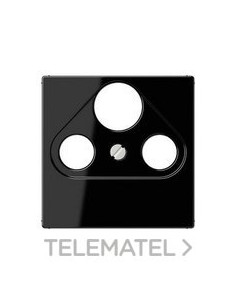 PLACA PARA TOMA ANTENA TV-SAT A500 NEGRO