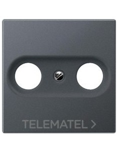 PLACA PARA TOMA ANTENA TV-FM ANTRACITAS