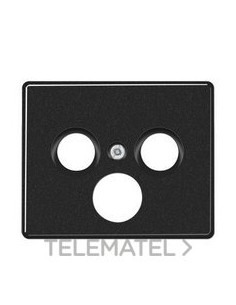 PLACA PARA ENCHUFE TV / PARABÓLICA NEGRO