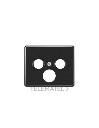 PLACA PARA ENCHUFE TV / PARABÓLICA NEGRO